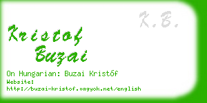 kristof buzai business card